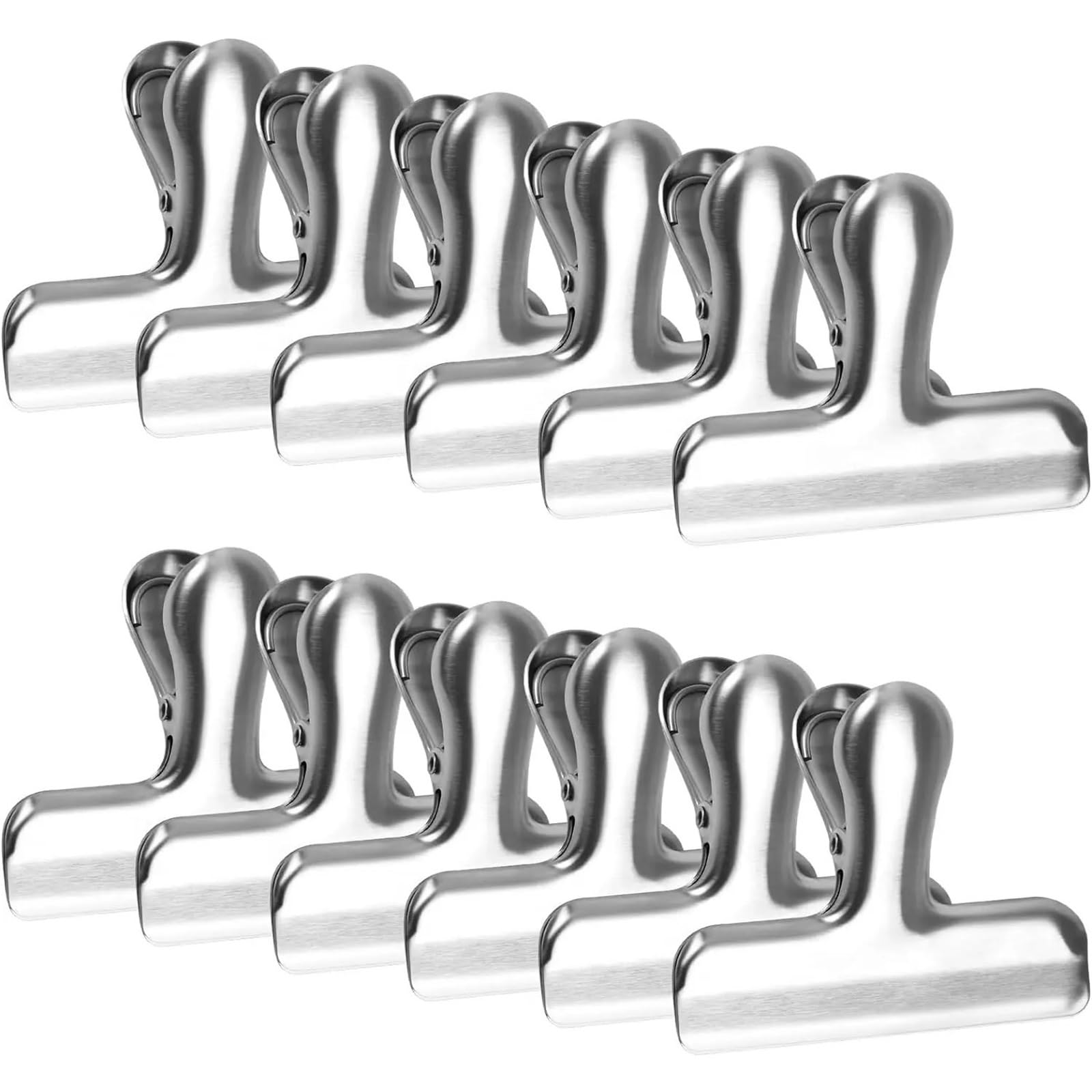 24pcs Stainless Steel Bag Clips for Food Storage
