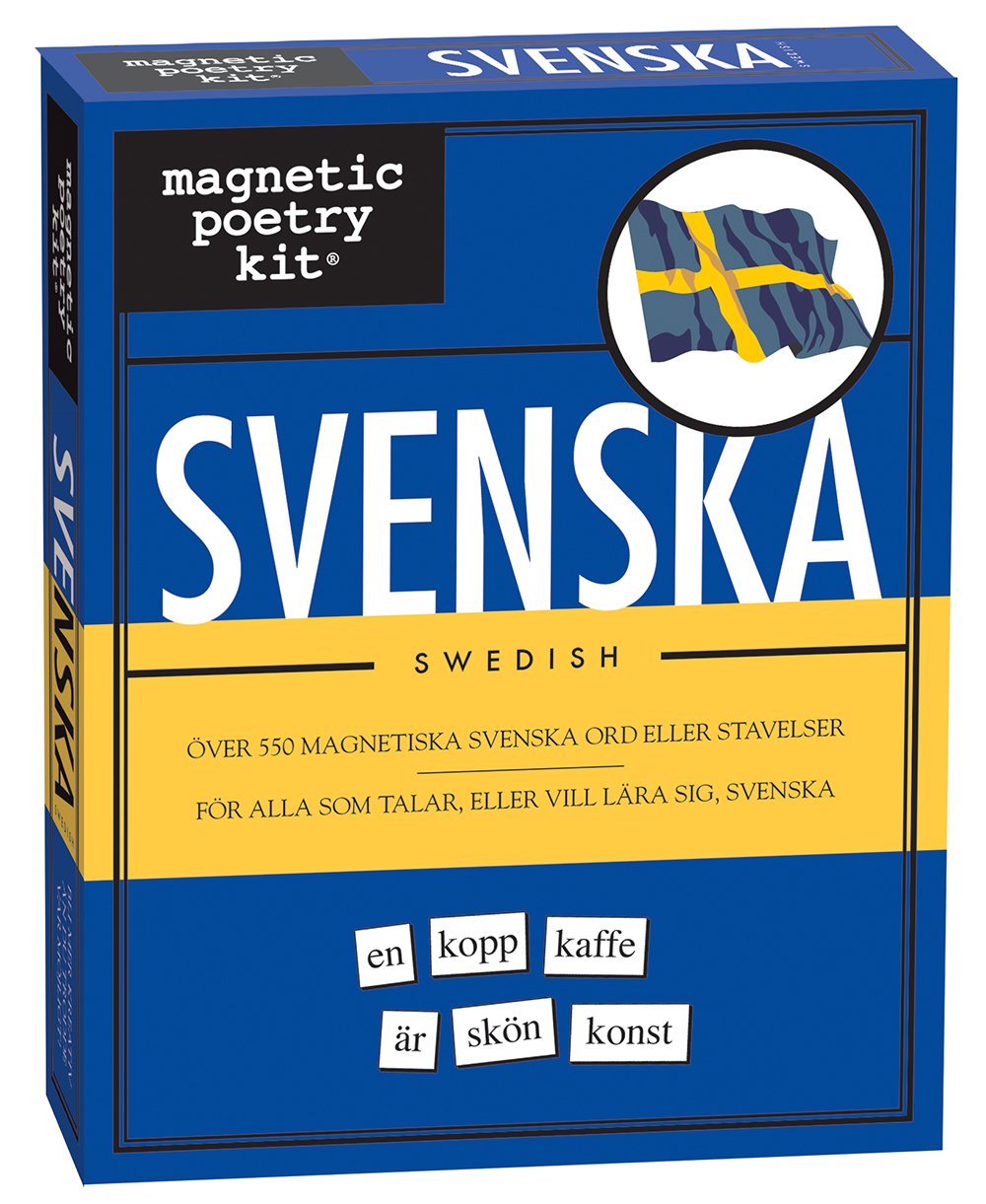 Swedish (Svenska) Kit - Words for Refrigerator - Write Poems and Letters on the Fridge - Made in the USA