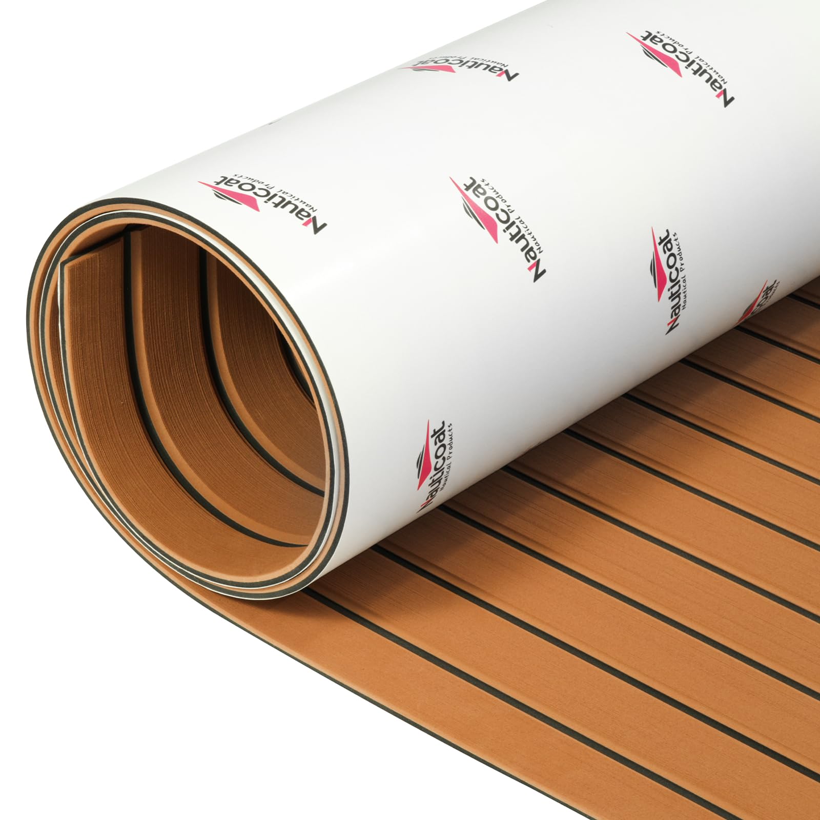 Nauticoat EVA Foam Boat Flooring 92.5''x43.3/35.4/23.6" Marine Decking Faux Teak/Camo, Marine Flooring, Non Skid Boat Foam Decking for Boat Carpet,
