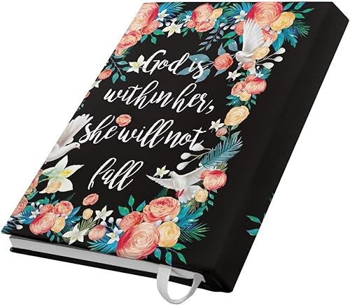 Miniatura 4 de Libro de texto con portadas para la Biblia, elásticas para adaptarse a la mayoría de libros grandes de tapa dura, diseños lavables para niñas,