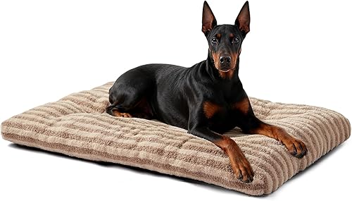 Miniatura 18 de FURTIME Cama Lavable para Perros de Tamaño Grande, Camas de Jaula para Perros de Lujo, Almohada Cómoda y Esponjosa para Perros, Alfombrilla