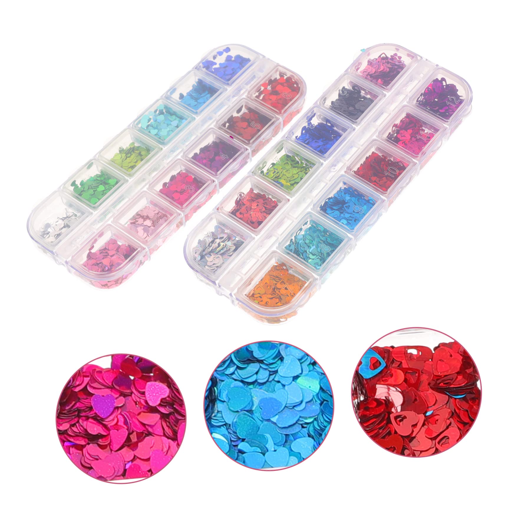 minkissy Decorazioni Unghie 8 Scatole Decorazione Delle Unghie Per Unghie Per Nail Art Gioielli Per Unghie Per Nail Art Forniture Per Unghie Ornamento Del Cuore Kit De Uñas Trucco Alieno