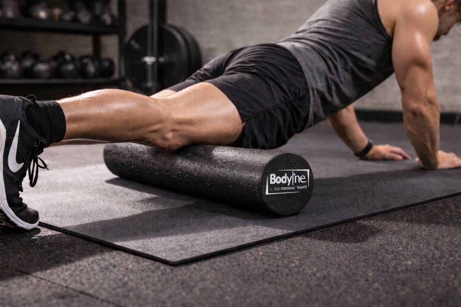 Bodyline Roller 90x15 Cm Foam Roller Fitness - Rullo Per Massaggio Muscolare, Stretching E Recupero, Ideale Per Allenamento, Pilates E Riabilitazione