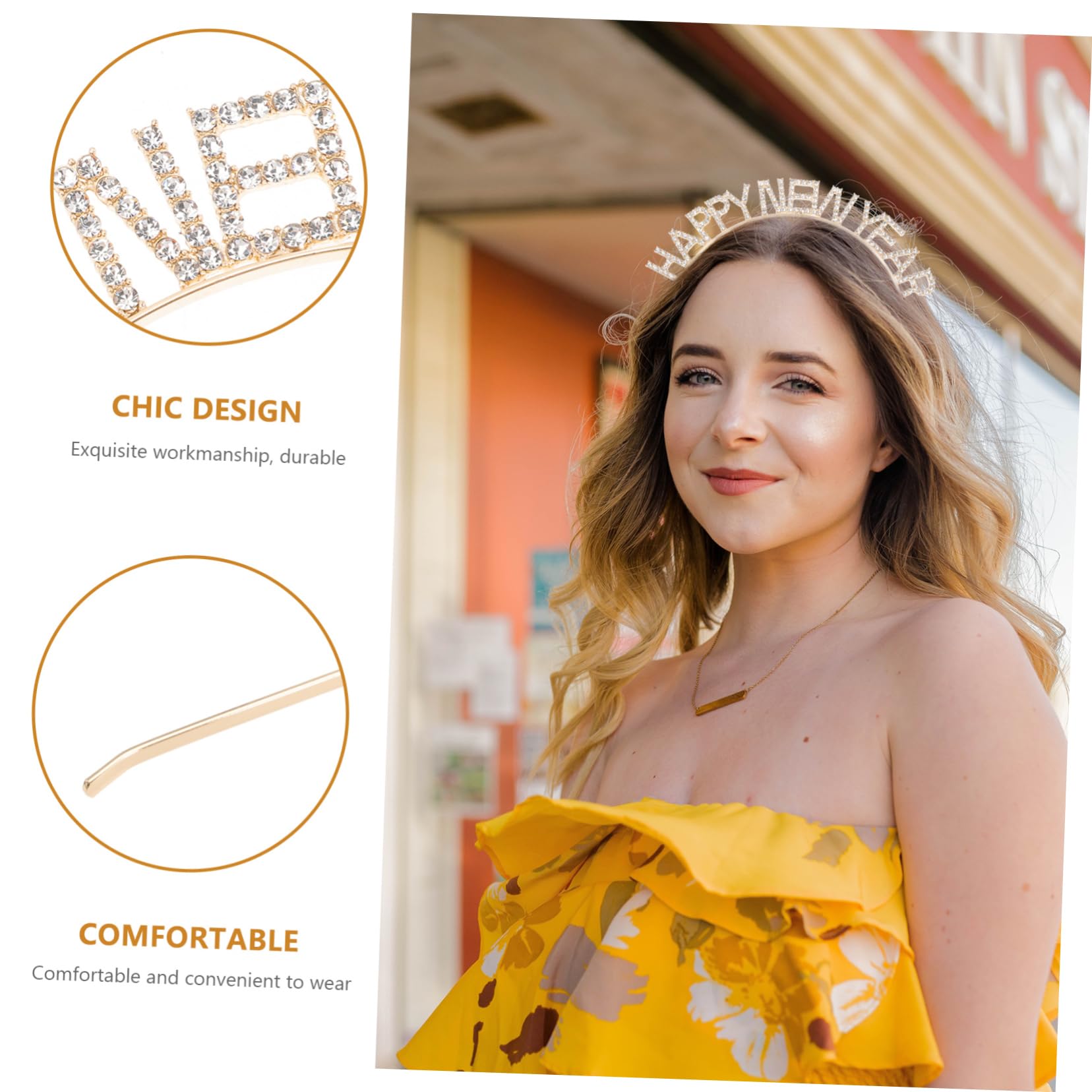 GALPADA Fascia Per Capelli Per Capodanno Accessorio Decorativo Leggero Fascia Per Capelli Riutilizzabile Per Feste e Carnevali Per Cosplay e Eventi