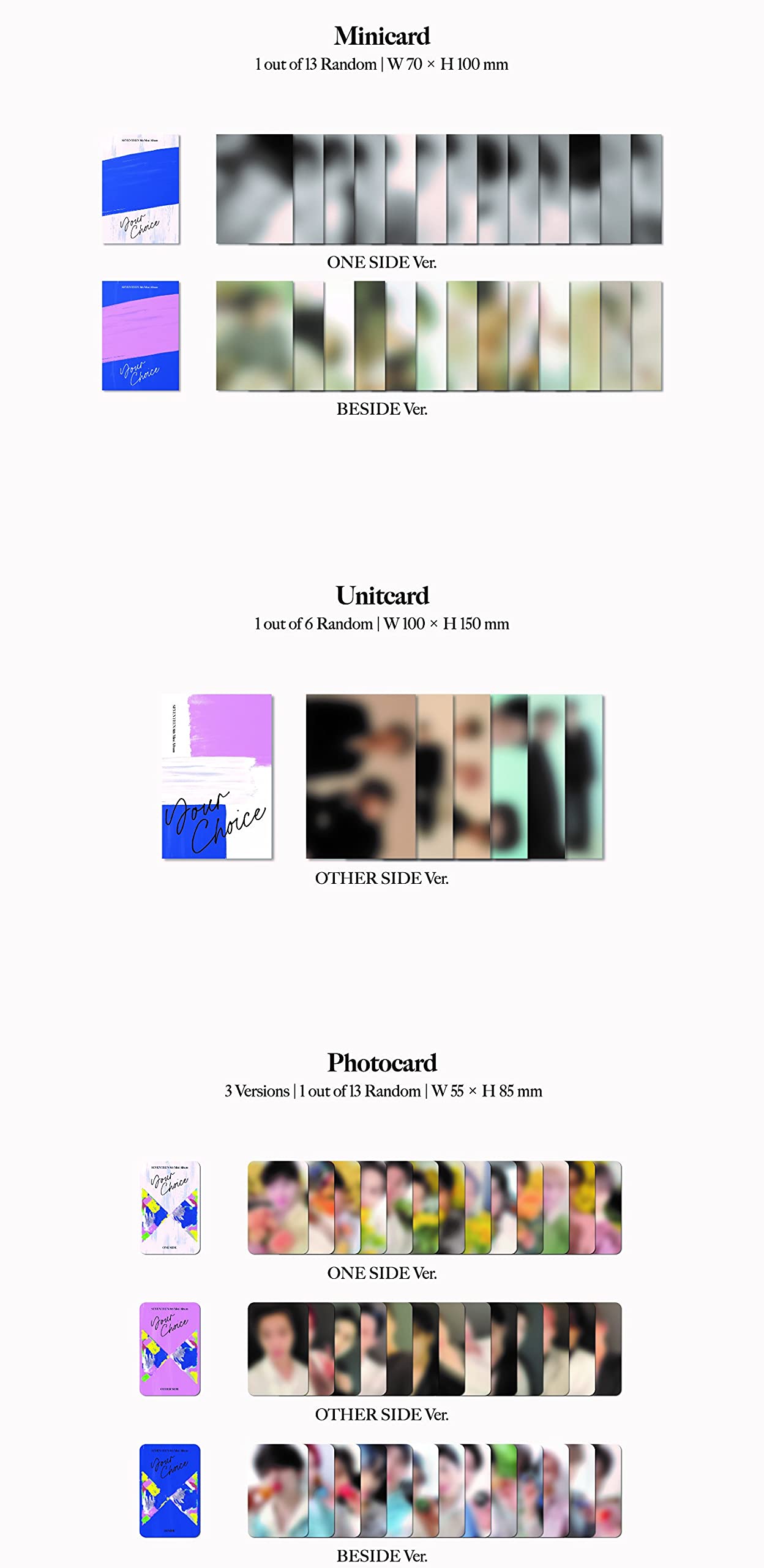 Amazon.com: Seventeen - Your Choice [Beside ver.] (8th Mini Album