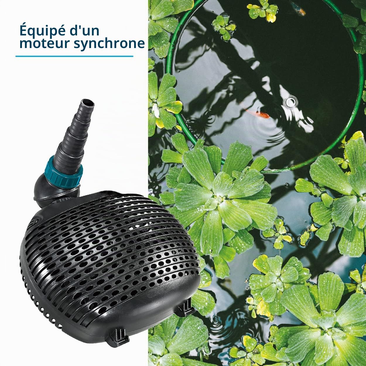 Aquaforte Pompe de Bassin EC-10000 10 m³/H 68W Noir