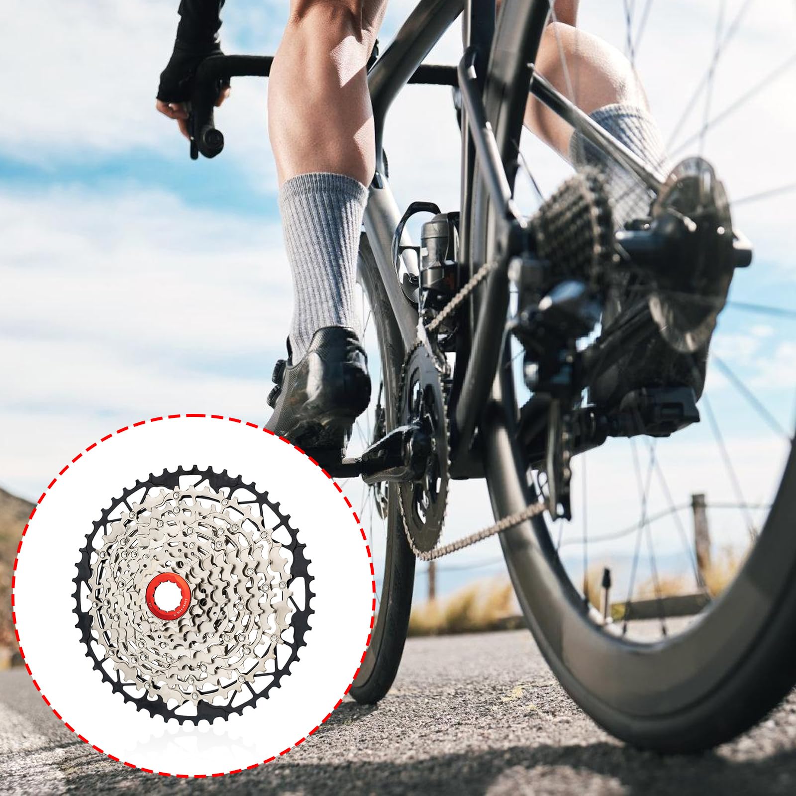 Cassette di ricambio per bici da strada, 10 velocità, pignone cavo per biciclette a ruota libera