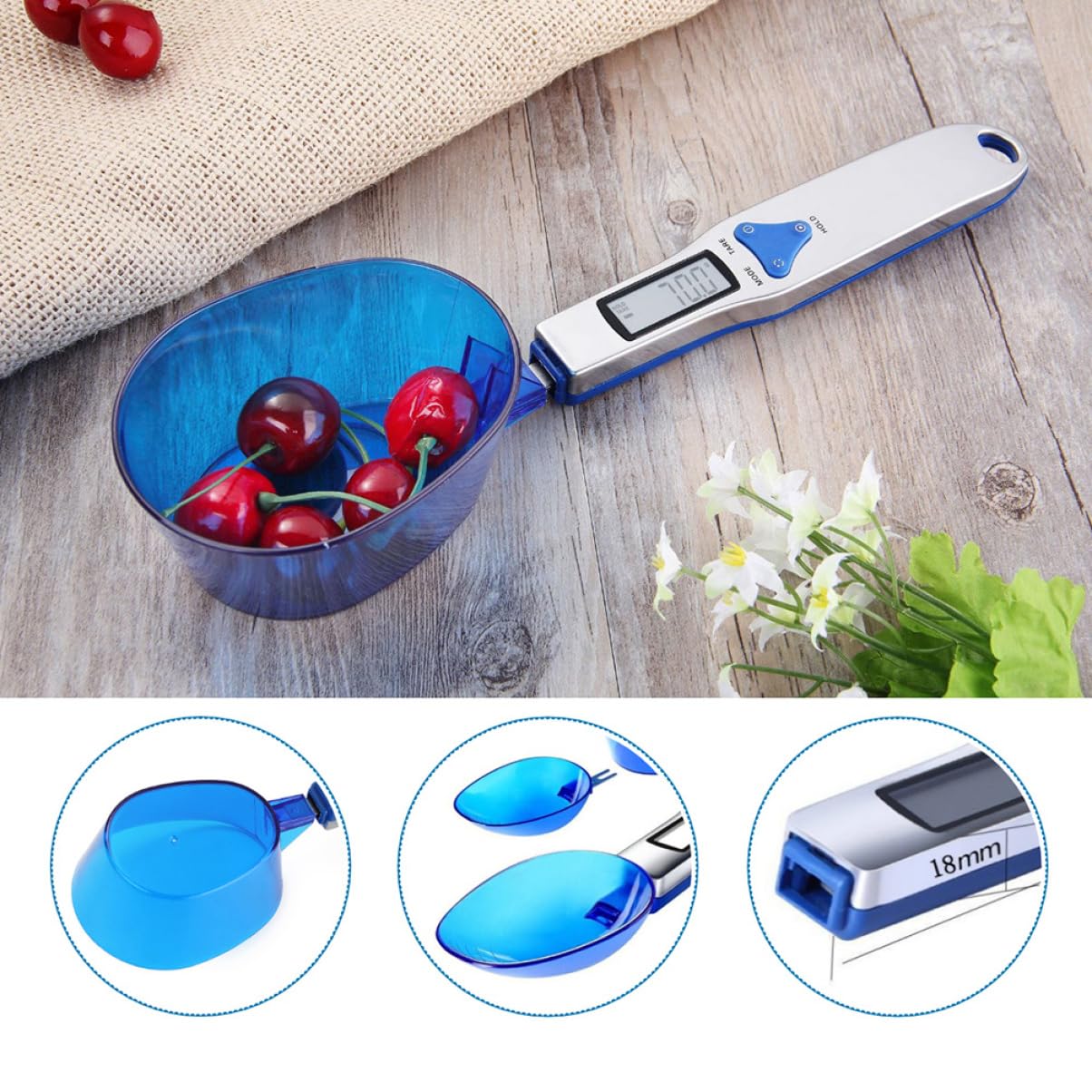 ABOOFAN 2st Elektronische Waagen Für Das Körpergewicht Mini-löffel Zutatenwaage Löffel Gramm Messlöffel Digital Digitale Gewichtslöffel Küche Löffel Mit Küchenwaage Blue Abs-kunststoff
