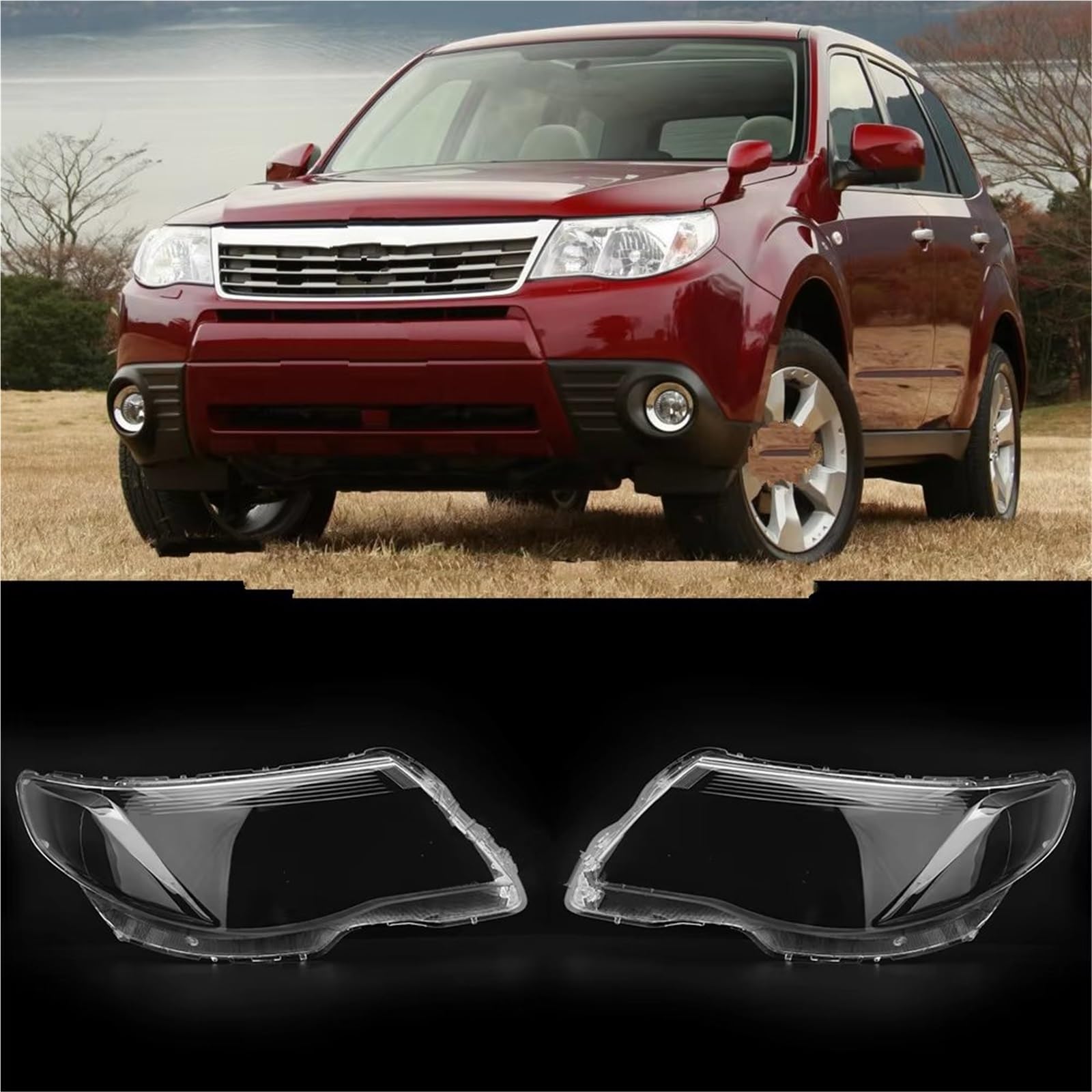 Lenti Fanali Per Subaru Per Forester Per SH 2009-2013 Alloggiamento Trasparente Copri Lente Fari Anteriori Coprilampada Paralume Per Auto Copertura per Fanali Anteriori(1 paio)