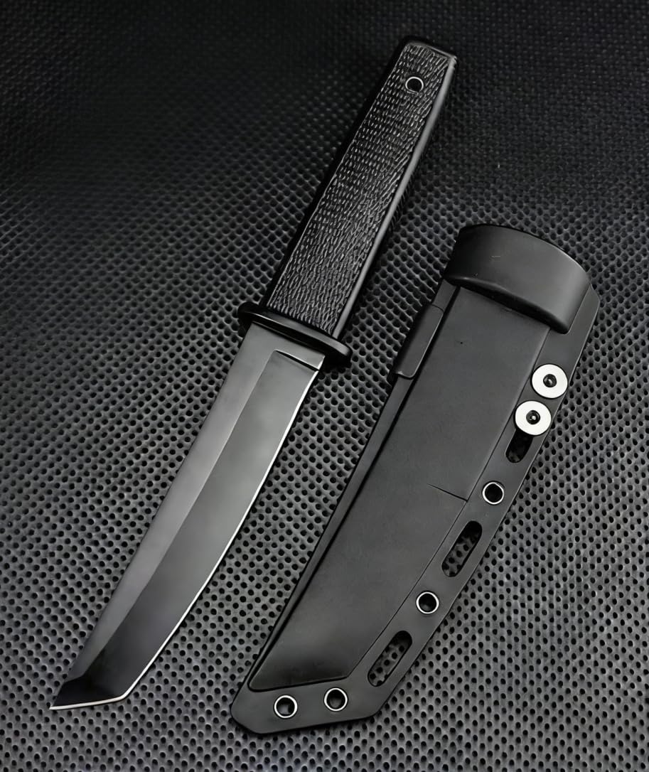 Generico TEERMA D8W Forgiatura integrata fixed blade Coltello multiuso, Utilizzato principalmente per campeggio, caccia, pesca, esplorazione della giungla, escursionismo