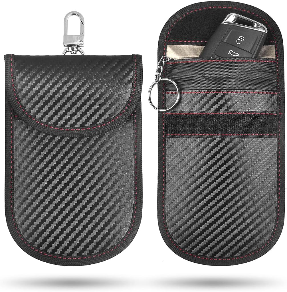 SKmoon Car Key Signal Blocker Pouch,Faraday Pouch for Car Keys, Keyless Signal Blocking Key Case, Rfid Blocker Bag for Car Security