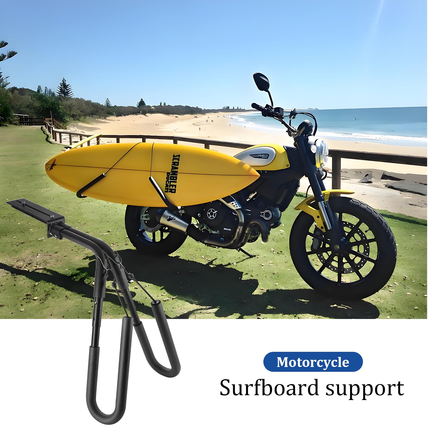 2本積みサーフボード用バイクキャリア新品サーフボードバイクキャリアオートバイ原付 Amazon.co.jp: CAP キャップ スクーター用サーフボードキャリア