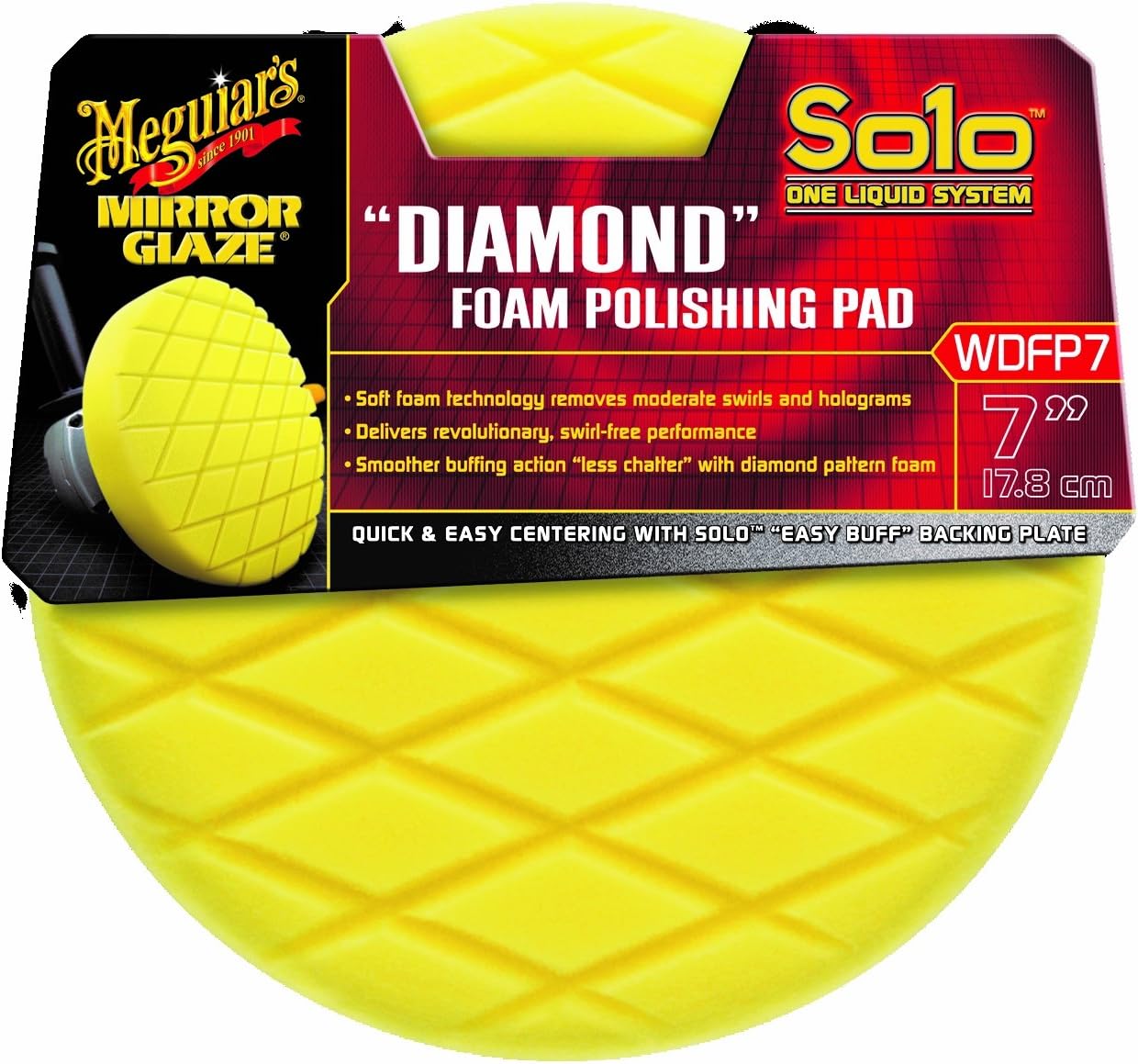 Meguiar's (WDFP7 7" Diamond Foam Polishing Pad Automotive