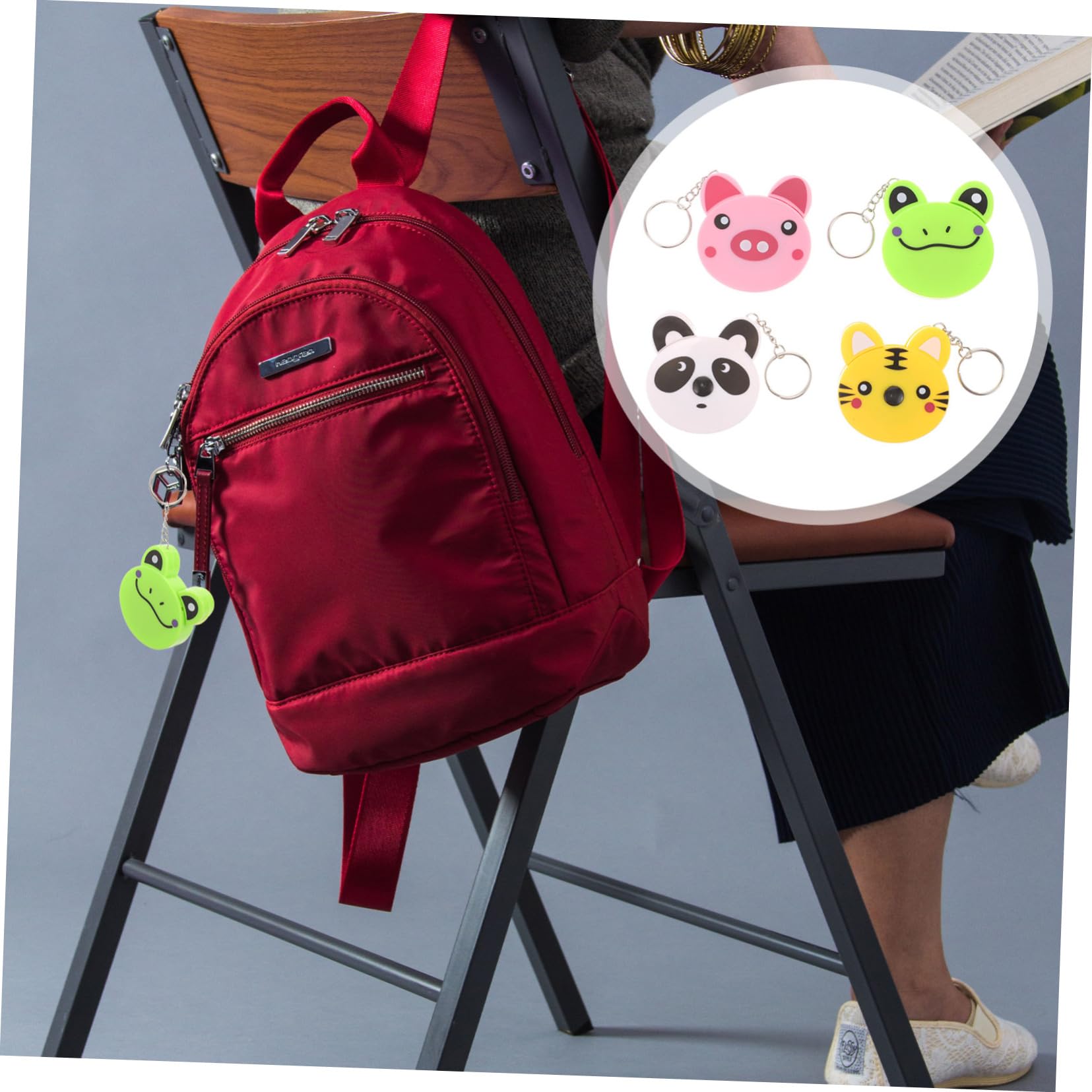 Hemobllo 5 Ensembles Mini Mètre Ruban Animaux Mains Stickers Tube À Essai De Support Offre Tubes De Laboratoire Épreuvage Signe Stickers Bande Mignonne Rétractable Badge Abdos 4 Pièces * 5