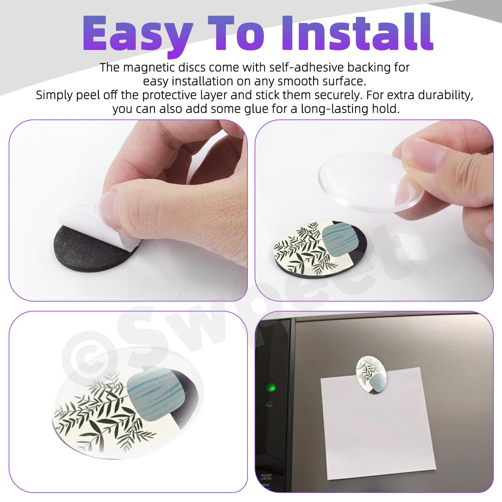 Aimants De Réfrigérateur En Cristal Avec D'adorables Motifs De Chats