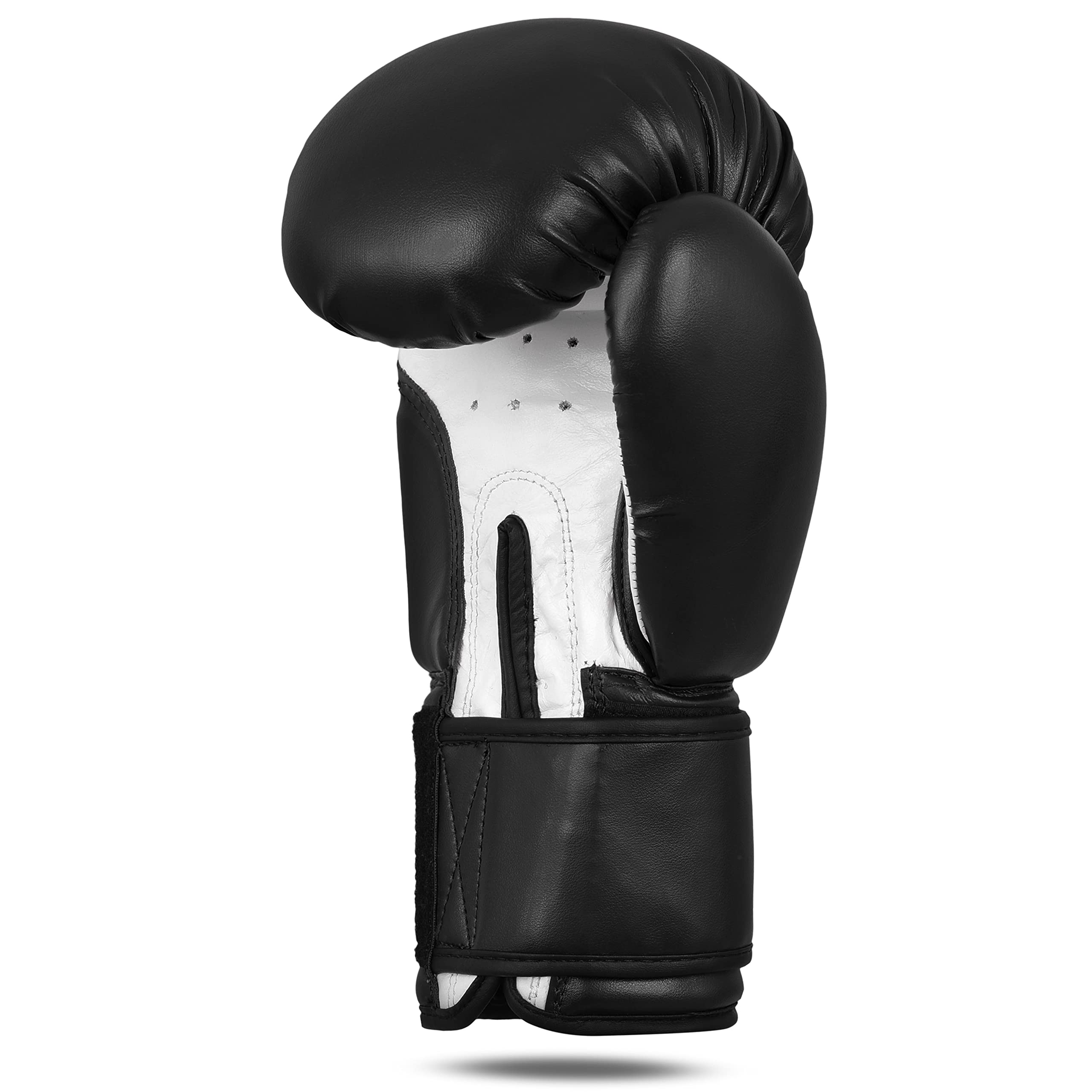 Boxhandschuhe, schwarz/weiß, Leder, TOP-Modell