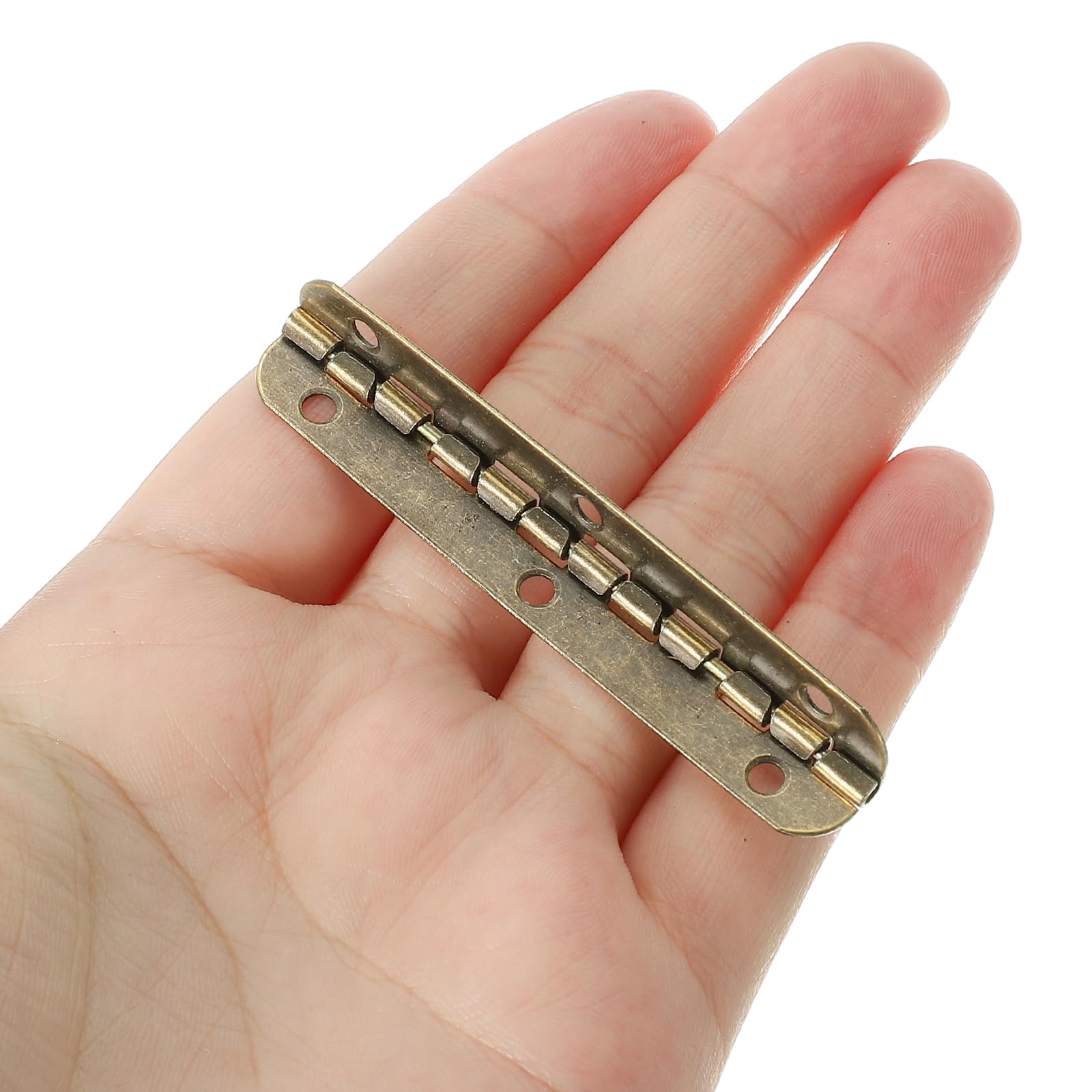 PATIKIL Small Piano Hinge 2.6" x 0.6", 8 Pack Mini 90-Degree Jewelry Box Hinges with Screw for Jewellery Wooden Boxes Brown - Image 4