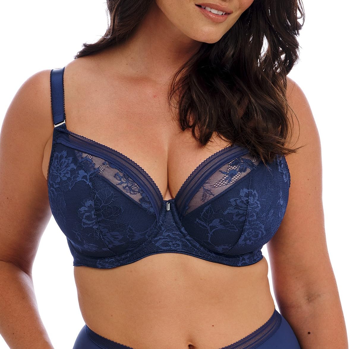 Fantasie 102314 Fusion Lace Padded Plunge Bra French Navy