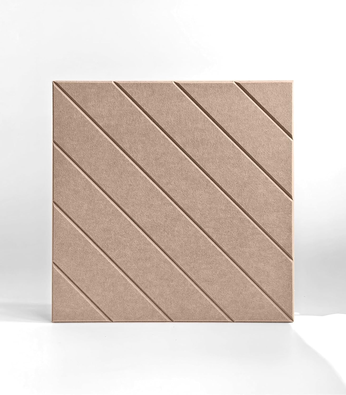 21.65" Large Square Acoustic Panels 4-Pack - Sound Absorbing Wall Panels, Noise Reducing Soundproof Decorative Felt Tiles for Home Office, Studio, Living Room - Camel