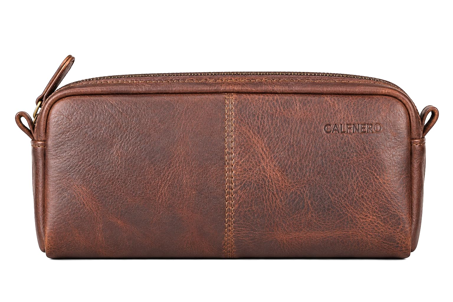 Genuine Leather Toiletry Bag Shaving Kit Bag and Grooming Kit for Travel ~ Gift for Men and Women ~ Makeup Bathroom Cosmetic Pouch Case-image-37