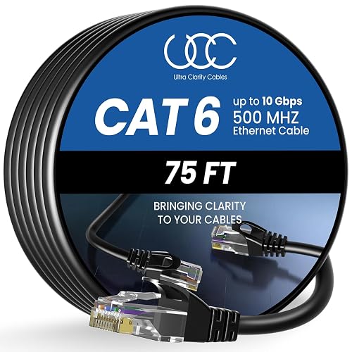 Ultra Clarity Cables Cat6 Ethernet Cable 75 FT