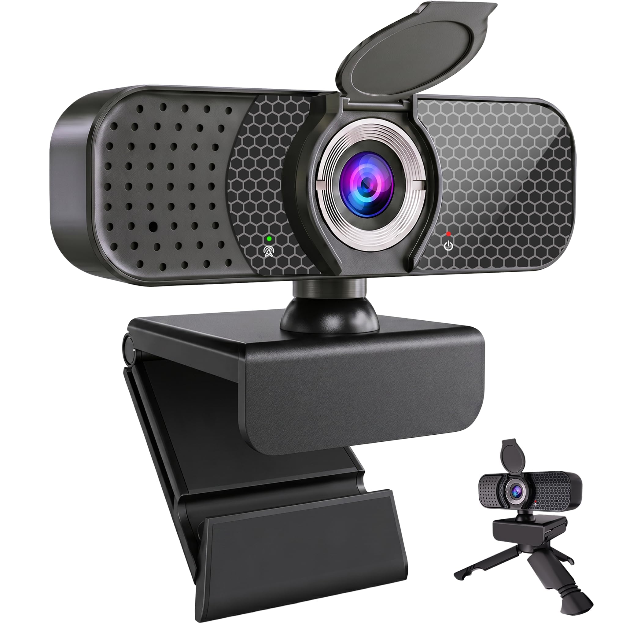 1080P Webcam for PC with Noise Reduction Microphone, USB Computer Camera for Laptop & Desktop, Wide Angle Full HD Web Camera for Zoom, YouTube, Video Conferences & Home Office-image-5