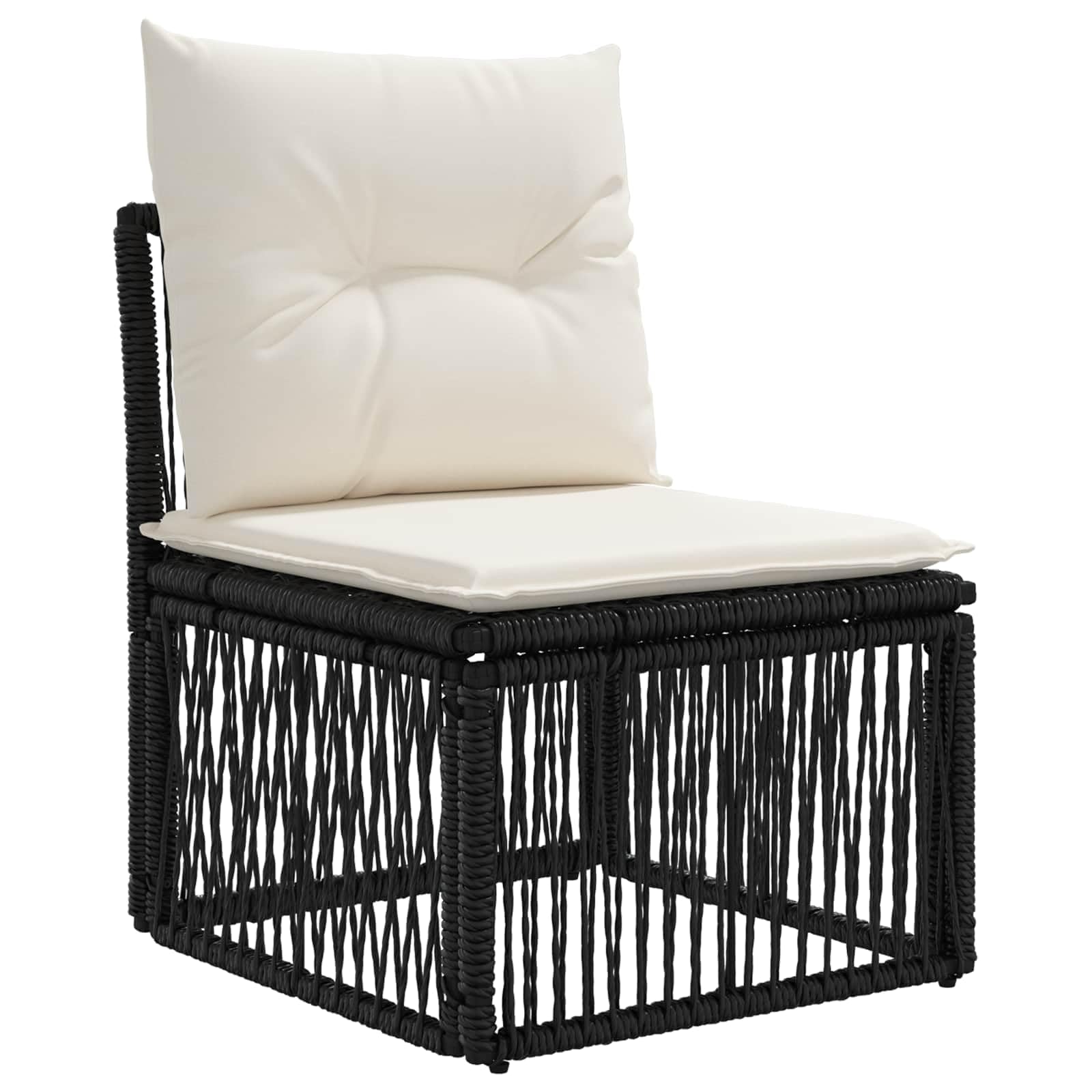 Set di divani da giardino, 5 pezzi, in polyrattan | Lounge modulare in polyrattan per terrazza e giardino con comodi cuscini e robusto telaio in acciaio.