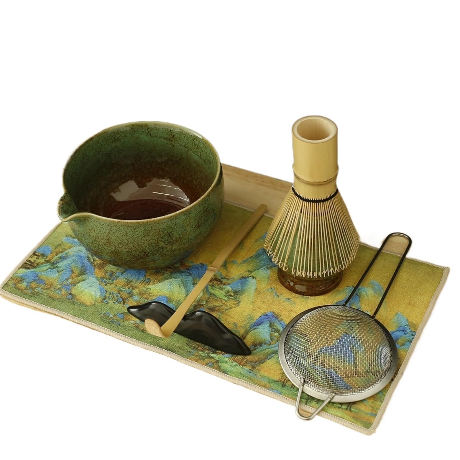 Juego de 7 batidores for matcha, fácil limpiar, versátil, con tazón y colador. Incluye un kit resistente Te matcha kit
