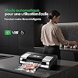 FRESKO Automatic Vacuum Sealer Machine, 140 Watt Food Vacuum Sealer with Double Heat Seal, Built-in Cutter & Bag Storage, Includes 10 pcs Pre-cut Bags and 1 Roll Bag(V6) - 4