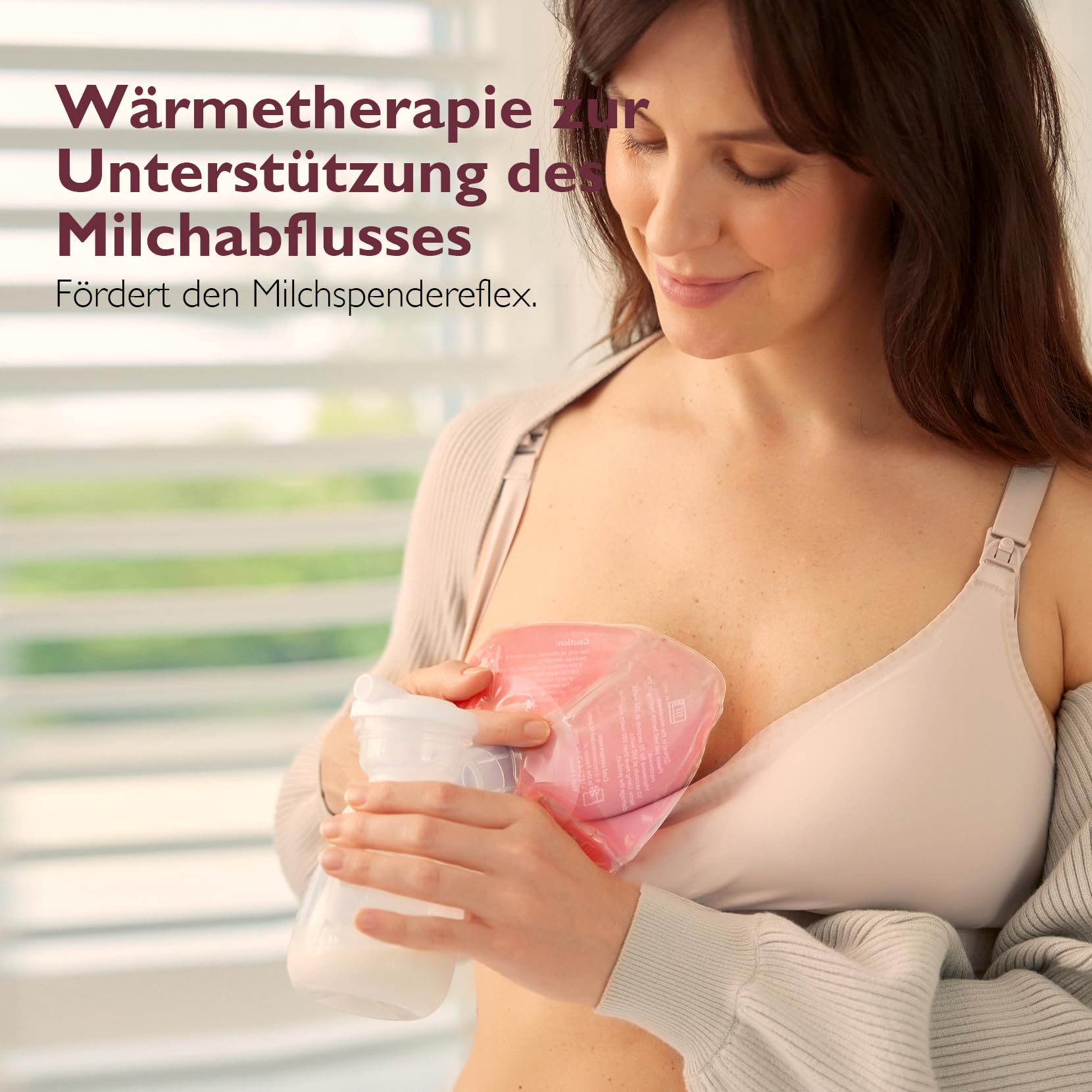 Momcozy Wärmendes Set zur Unterstützung des Milchflusses – Große Wärme- & Kältekompressen mit App-gesteuerter elektrischer Milchpumpe, gemeinsam angewendet für eine effizientere Pumproutine