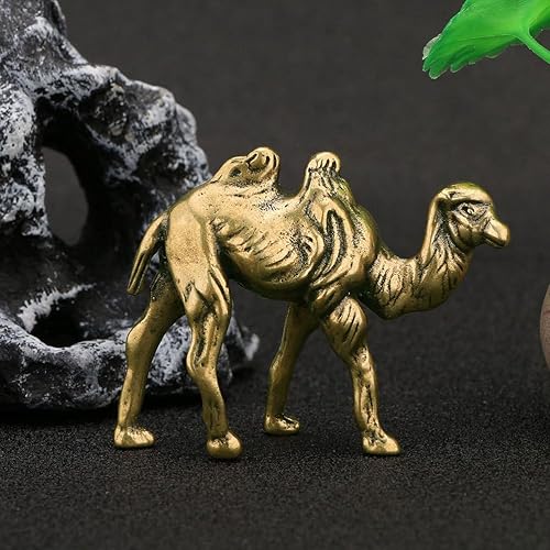 Miniatura 5 de Garneck Decoración de mesa de camello de latón Escultura de camello de cobre, figura de camello de latón, escultura de animales de latón, riqueza,