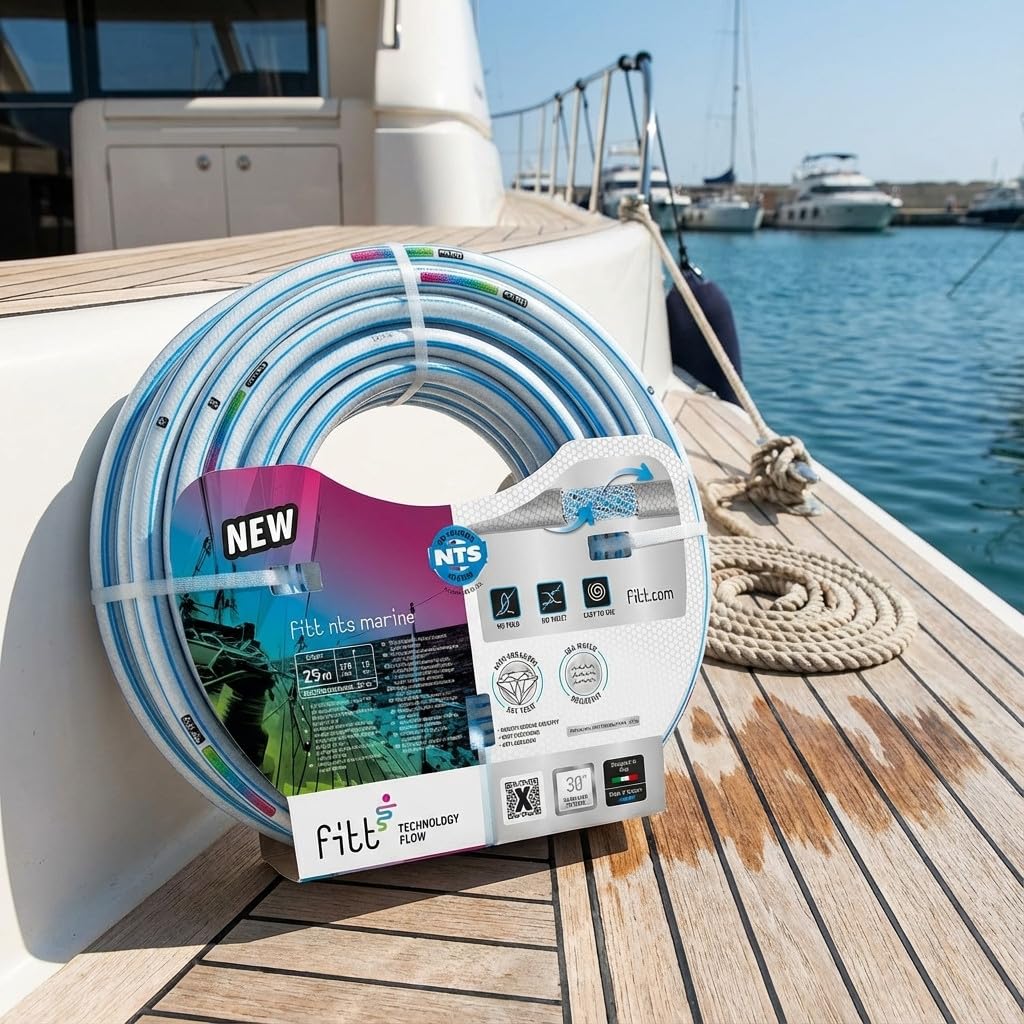 Suinga Wąż Ogrodowy NTS Marine 19mm 3/4'' 25m Wysoka Odporność | Wąż Ogrodowy do Nawadniania i Ogrodnictwa na Zewnątrz, niebieski