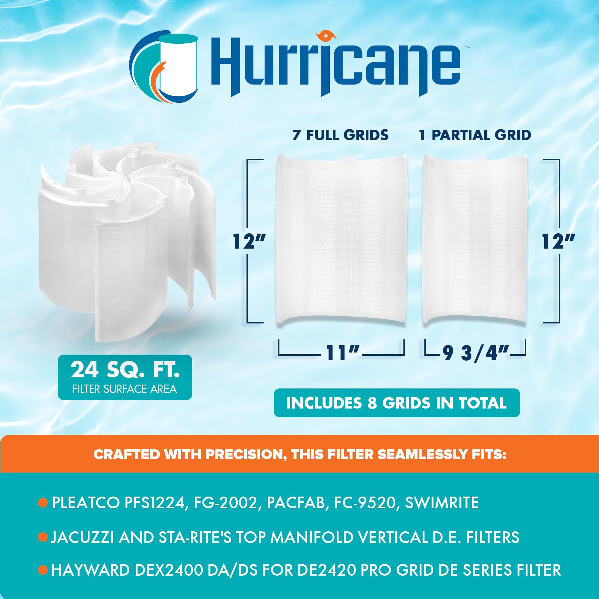 Amazon.com : Hurricane Filters HF-DE24-SET - 24 Square Feet