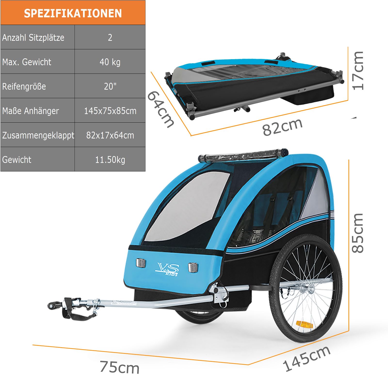 Tiggo Kinderanhänger Fahrradanhänger 50201