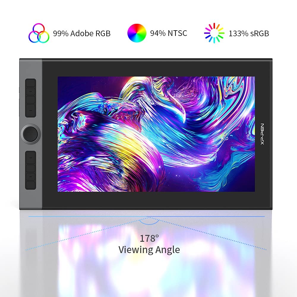 XPPen Artist Pro 16 Tableta Gráfica con Pantalla con Lápiz X3 8192 Niveles | Tableta Gráfica Dibujo Digital Antideslumbrante de 133% sRGB, Compatible con Windows/Mac OS/Linux Profesional para Dibujar