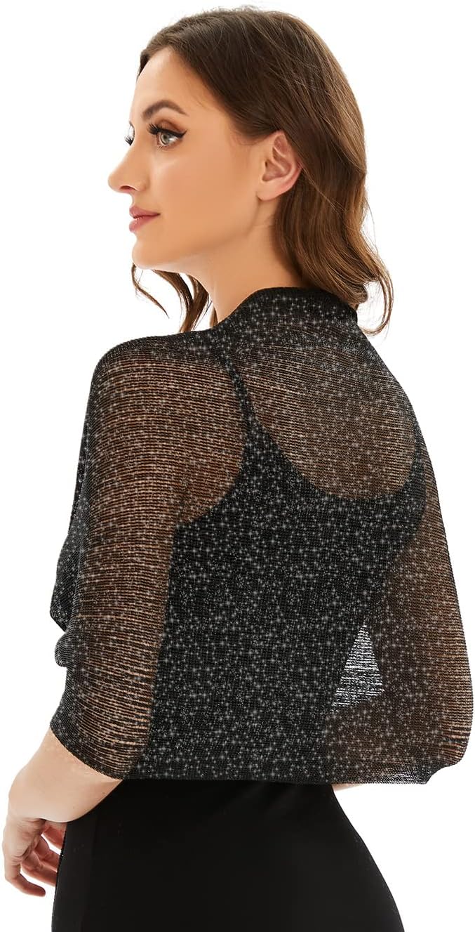 Sparkling Metallic Shawls and Wraps with Buckle,for Evening Dresses Party Wedding Bride Bridesmaid - Image 6