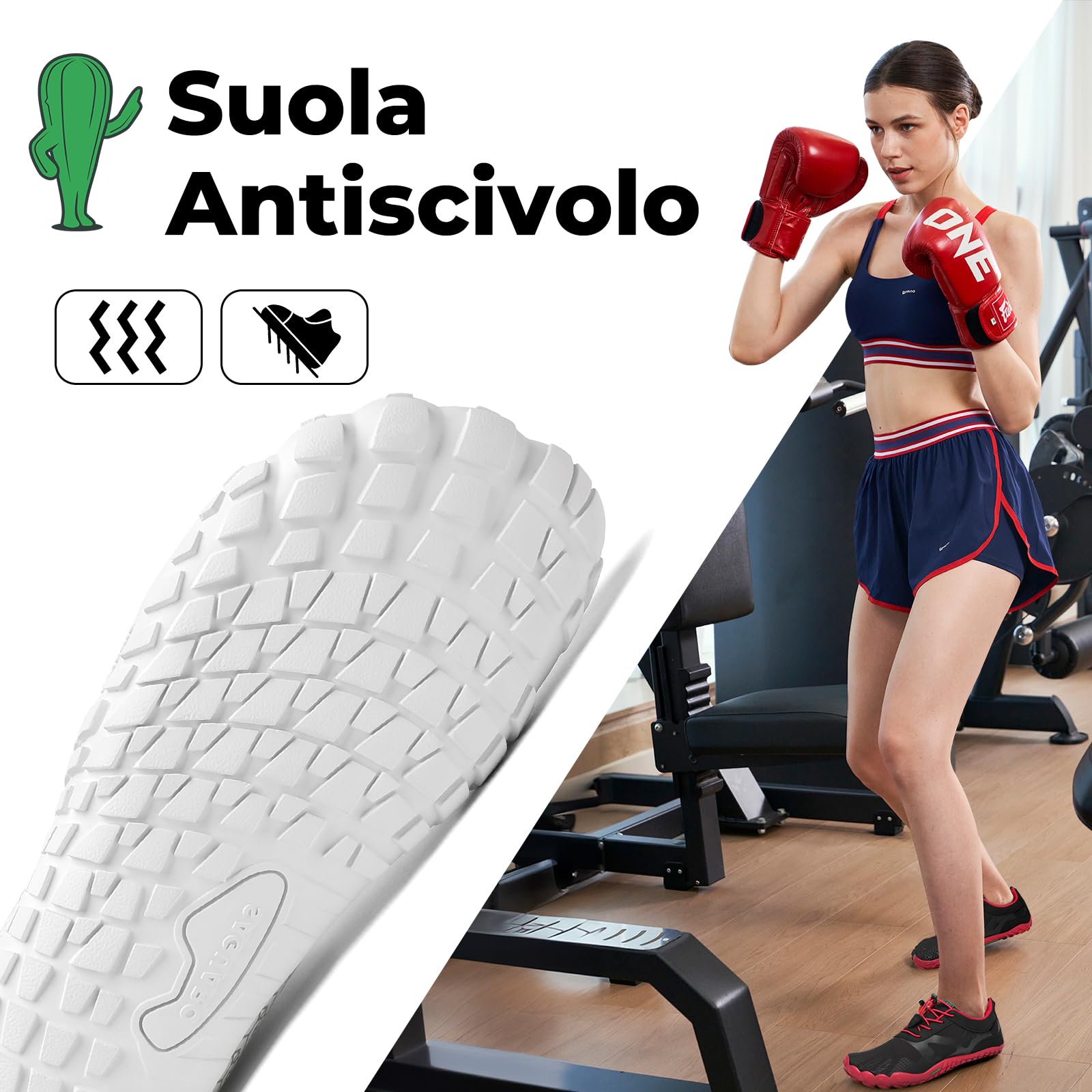 SAGUARO Scarpe Barefoot Shoes Minimaliste Scarpe da Trail Running Uomo Donna Gr.36-48