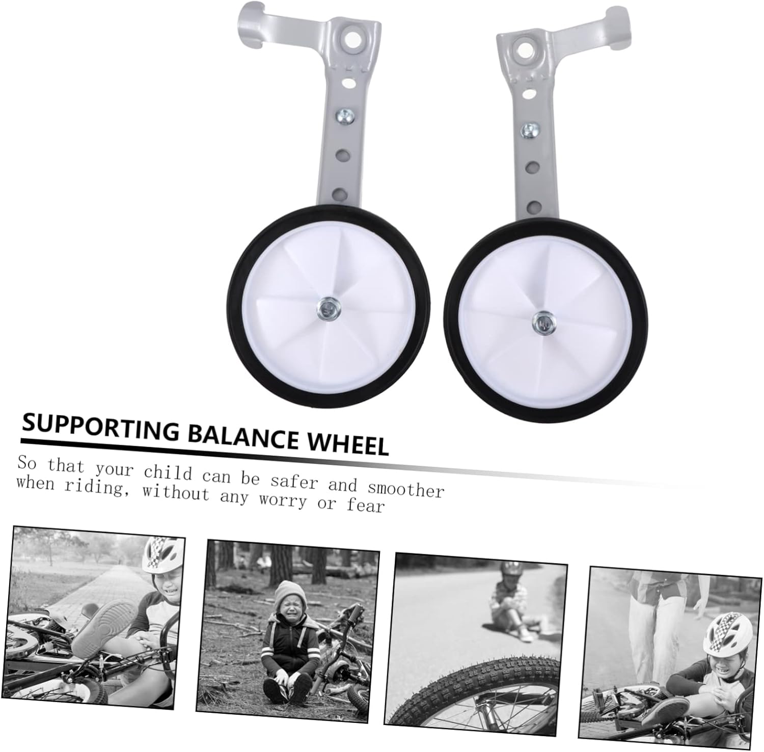 VICASKY Rear Bike Stabilizers Boys and Girls Bike Training Wheels Auxiliary Wheels Noiseless Design Easy to Install for Boys and Girls Balance