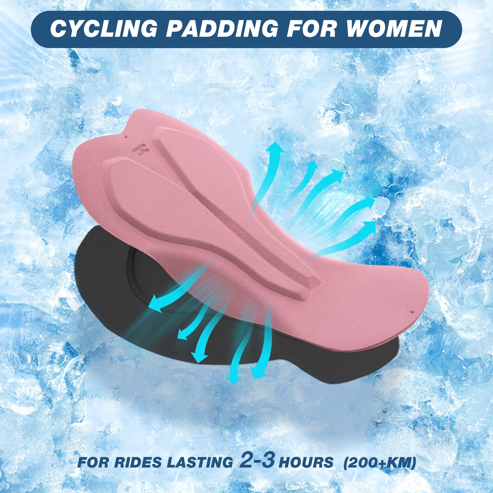 Santic Pantalones Cortos de Ciclismo Pantalones Cortos de Ciclismo Acolchados para Mujer