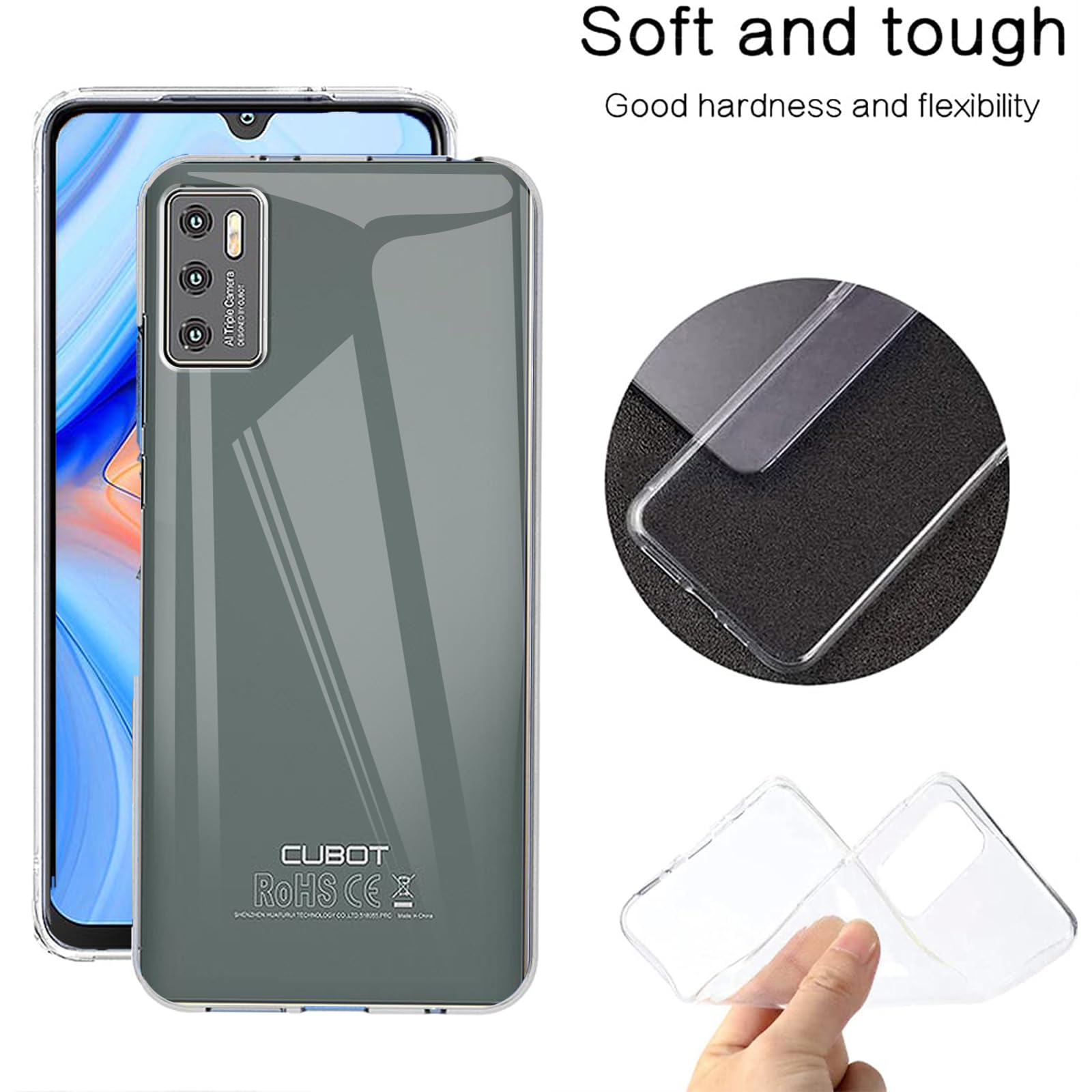 LMLQSZ Custodia per Cubot P50, Silicone Case Sottile Cover