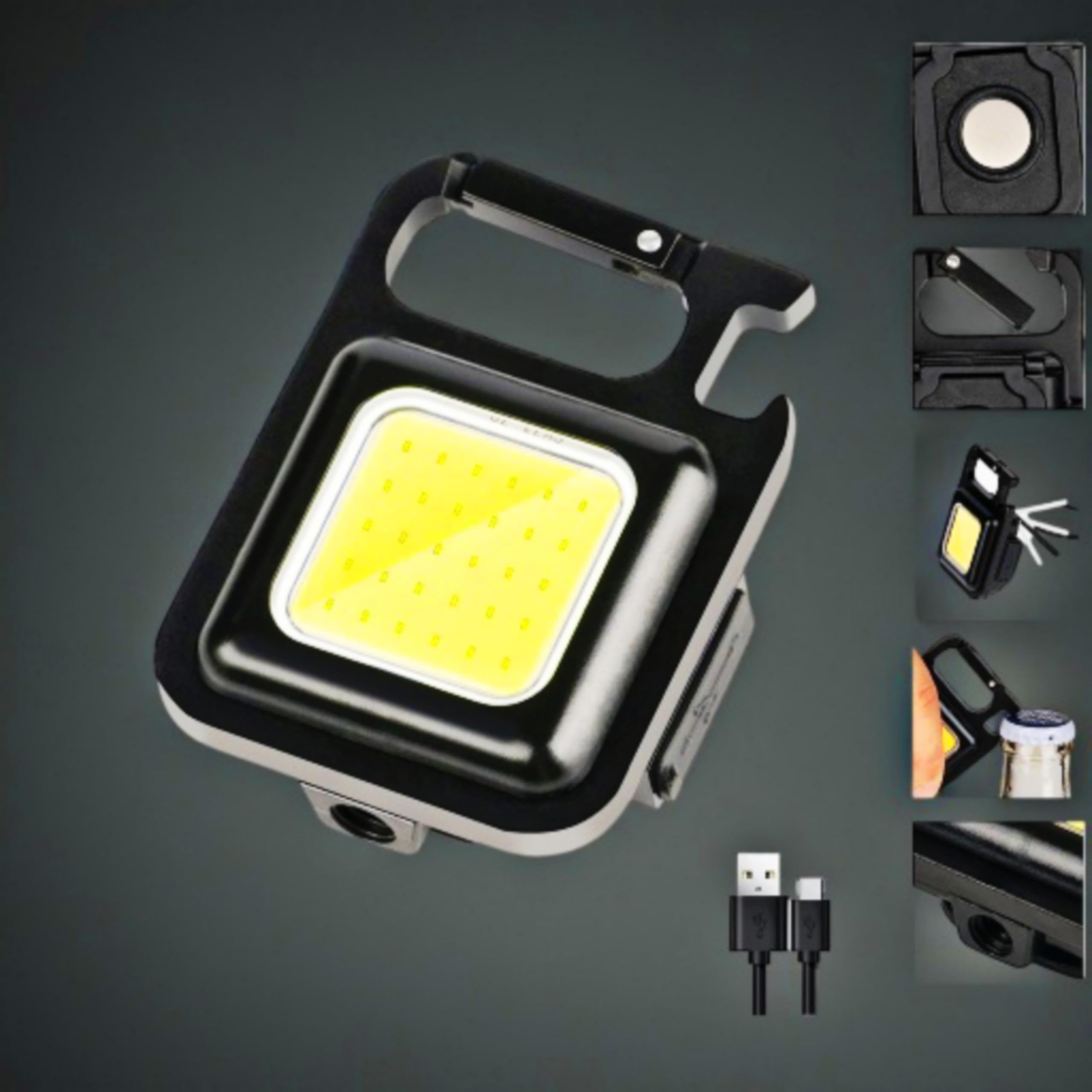 DANLITE 2000 Lumens LED COB Key Chain Flashlights Small Water Resistant USB Rechargeable Magnetic Work Light 3 Light Modes Portable Mini Light with Folding for Walking Camping (B0CDSCZKH8) Amazon Price History, Amazon Price Tracker
