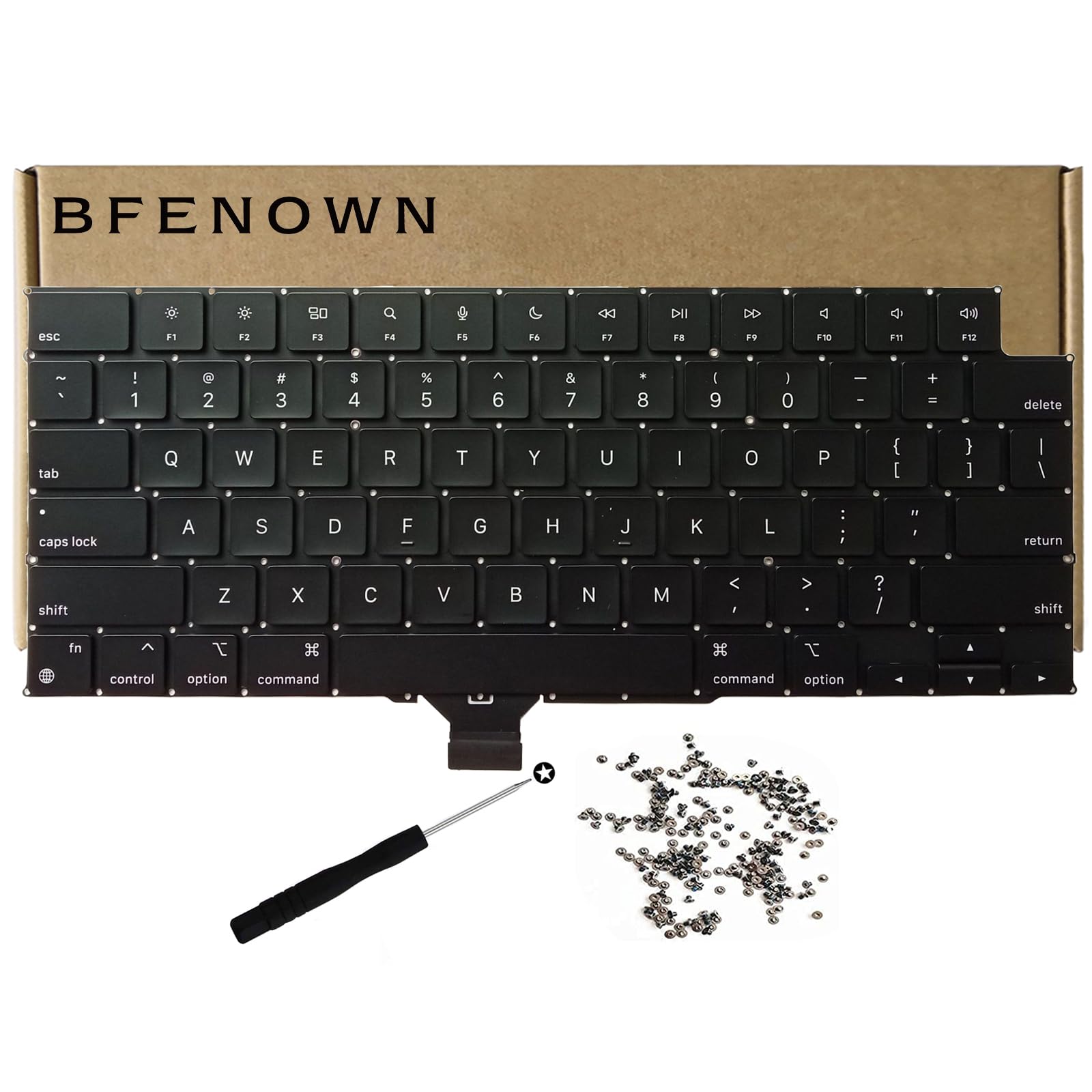 Bfenown Replacement US Keyboard for MacBook Pro M1 M2 M3 M4 M5 Pro Max Retina 14 inch 16 inch A2442 A2485 A2779 A2780 A2918 A2991 A2992 A3185 A3186 A3401 A3403 A3434 2021-2025 Year