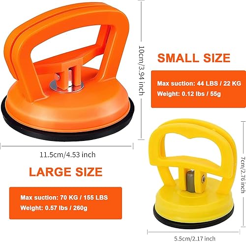 Miniatura 3 de Ventosa extractora de abolladuras de automóvil (3 pequeñas + 1 grande) con toalla, herramienta de reparación de abolladuras sin pintura para