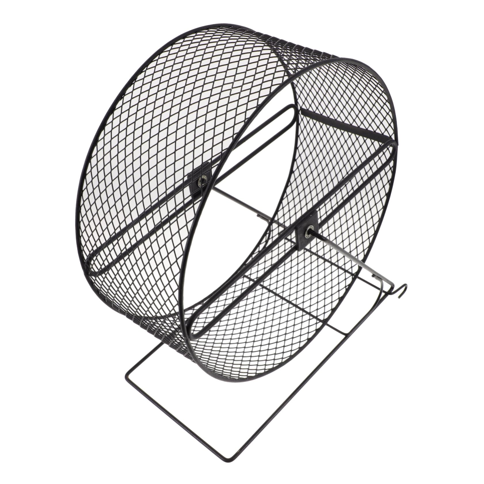 Jouet pour Hamster, Roue Silencieuse en Fer, Sûre pour Petits Animaux, Exercice Discret, Noir, pour Boule Hamster Doré 25cm