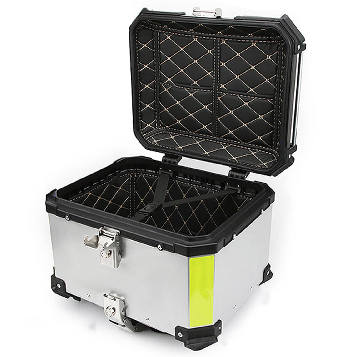 Top Case Moto en Aluminium 65L pour Voyager - Coffre de Rangement Étanche Grand Volume