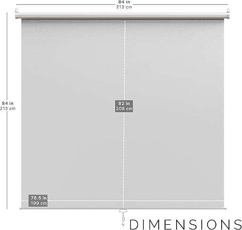 Miniatura 4 de Estilo más amplio pantalla blanca KHOMO GEAR de 84 x 84 pulgadas, telón de fondo desplegable extragrande, pantalla de proyector enrollable plegable