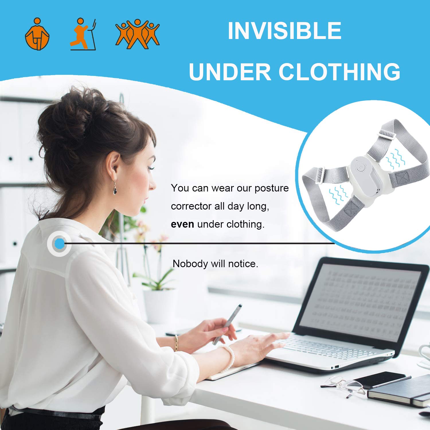N/0 Rcken Geradehalter mit Vibration, 2021 Upgrade Verstellbare  Haltungskorrektur Rcken Damen Herren Kinder, Geradehalter zur  Haltungskorrektur gegen Rcken- Nacken- und Schulterschmerzen : Amazon.de:  Drogerie & Krperpflege