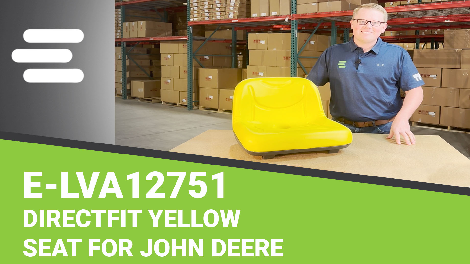 Amazon.com: E-LVA12751 DirectFit™ Yellow Seat for John Deere