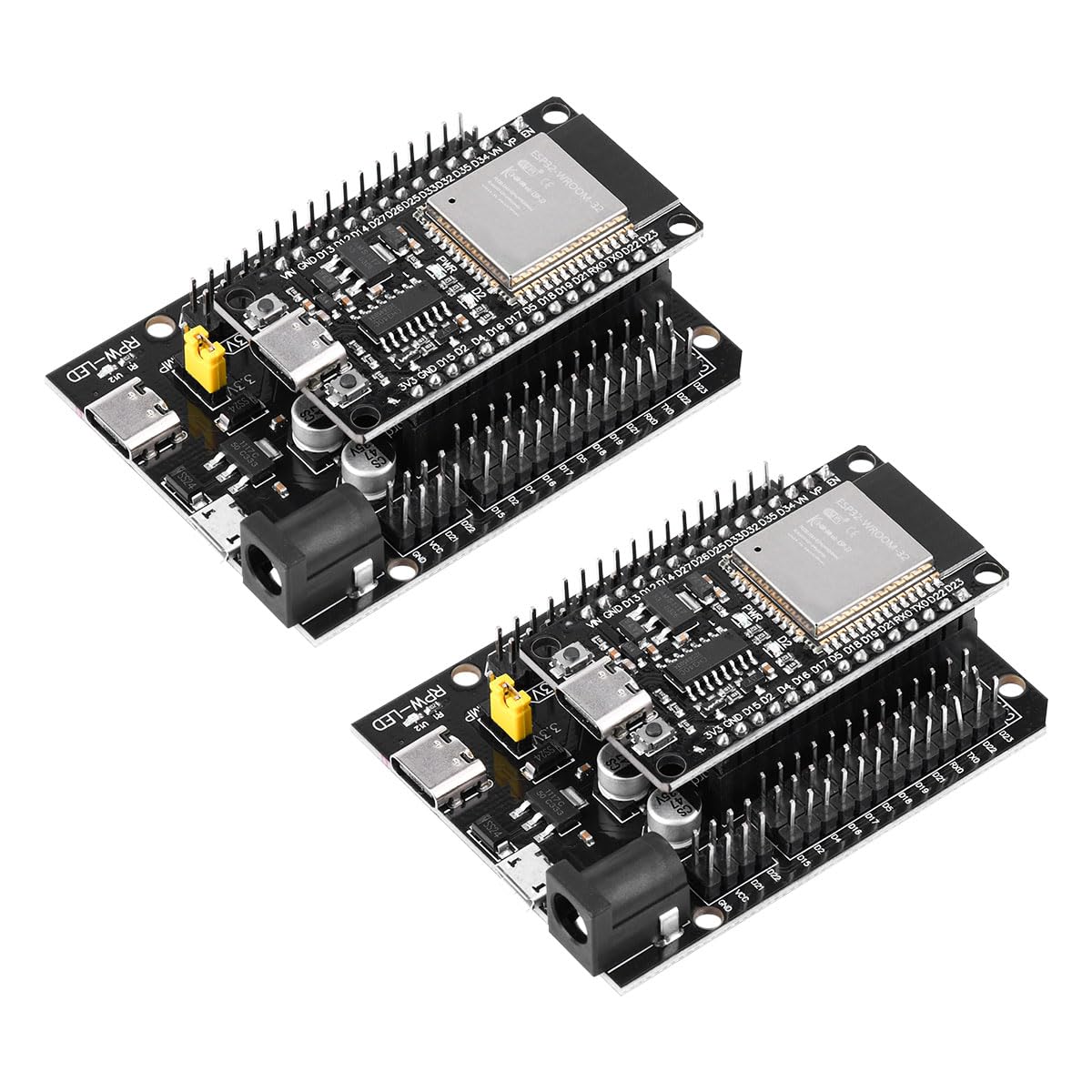 2 set per ESP32S e adattatore terminale NodeMcu per ESP32 Scheda di sviluppo WiFi Bluetooth WLAN Chip CH340
