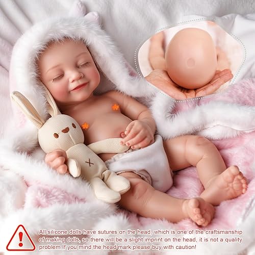 Miniatura 2 de BABESIDE Lifelike Reborn Baby Dolls - 16" Sleeping Full Platinum Silicone Reborn Baby Dolls Girl, Anatomically Correct Newborn Real Life Baby Doll